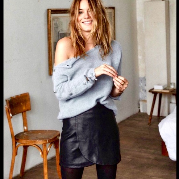 Sezane Dresses & Skirts - SEZANE Leather Mini Skirt Size 8